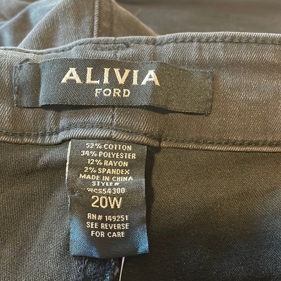 New ALIVIA FORD Plus Size Women’s Midrise Stretch Dye Skinny Denim Ankle Jean - Picture 4 of 6